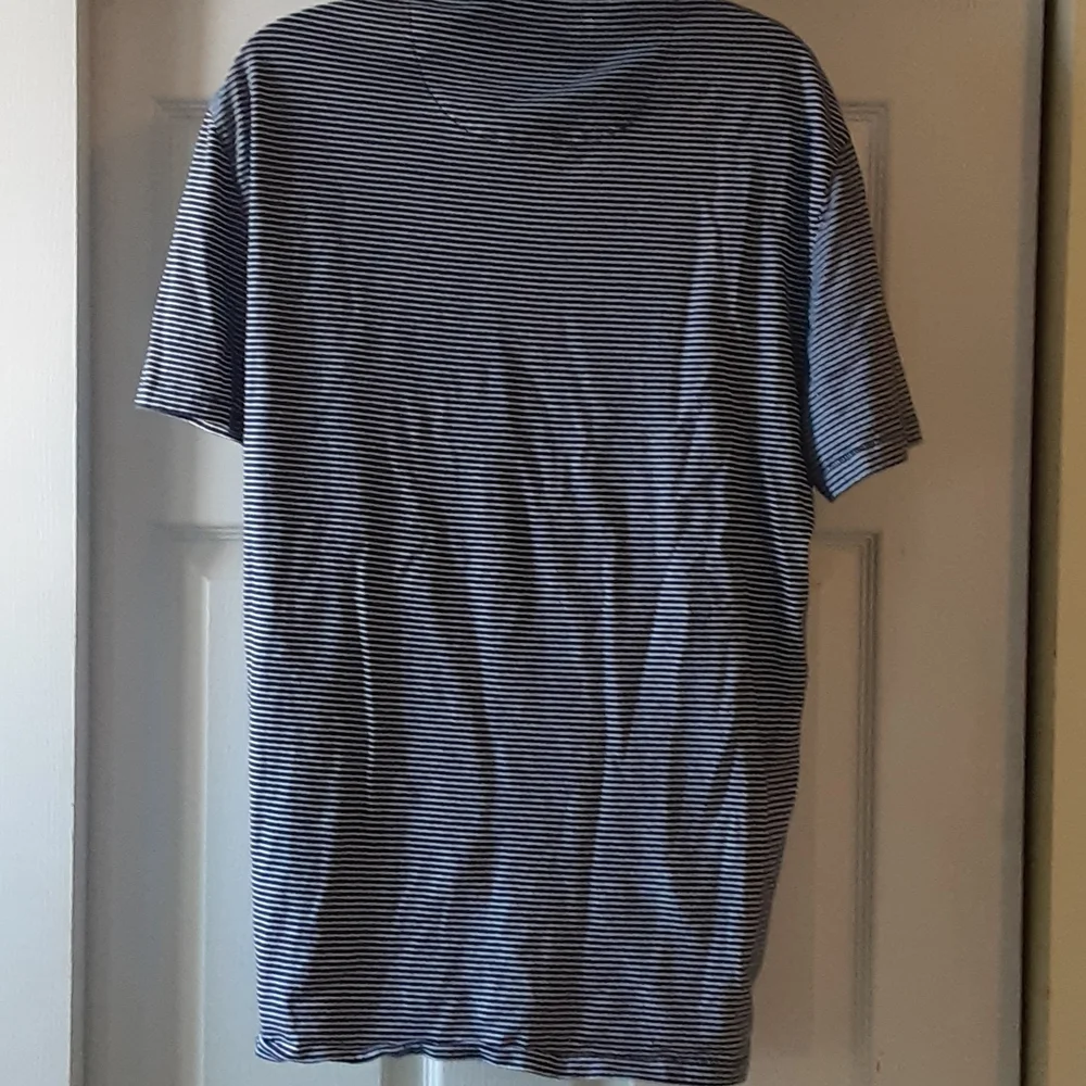 Penguin short sleeve blue and white striped shirt ,xl - Picture 8 of 9